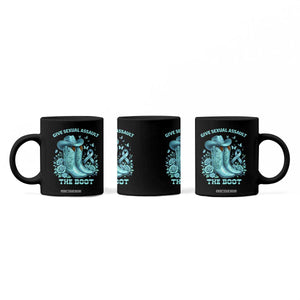 Give Sexual Assault The Boot Coffee Mug Cowgirl Awareness Month Teal Ribbon Support TS10 Print Your Wear