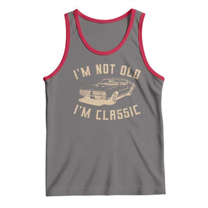 Funny Car Graphic Tank Top Vintage I'm Not Old I'm Classic TS10 Deep Heather Red Print Your Wear