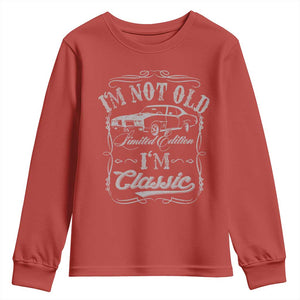 Funny Classic Car Guy Youth Sweatshirt Vintage I'm Not Old I'm Classic TS10 Red Print Your Wear