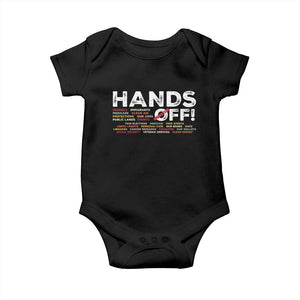 Hands Off Baby Onesie Social Security And Medicare Protest TS10 Black Print Your Wear
