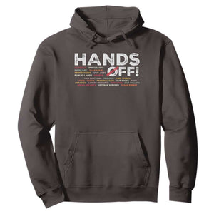 Hands Off Hoodie Social Security And Medicare Protest TS10 Dark Chocolate Print Your Wear