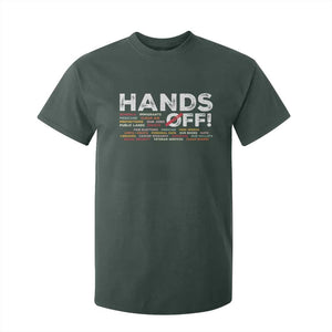 Hands Off T Shirt For Kid Social Security And Medicare Protest TS10 Dark Forest Green Print Your Wear