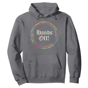 Hands Off Hoodie Human Rights Social Security And Medicare Protest TS10 Charcoal Print Your Wear