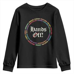 Hands Off Youth Sweatshirt Human Rights Social Security And Medicare Protest TS10 Black Print Your Wear