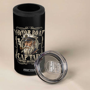 Motor Boat Captain 4 in 1 Can Cooler Tumbler Funny Pontoon Boating Motor Boatin Lake TS10 Print Your Wear