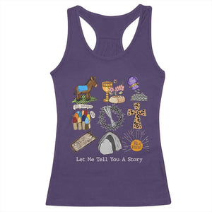 Easter Story Racerback Tank Top He is Risen Let Me Tell You A Story Christian TS10 Purple Print Your Wear