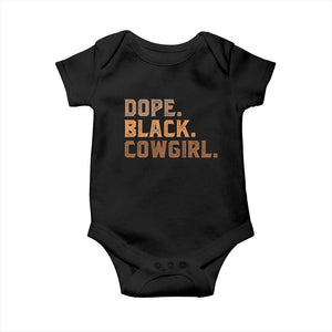 Dope Black Cowgirl Baby Onesie Black History Month African American TS10 Black Print Your Wear
