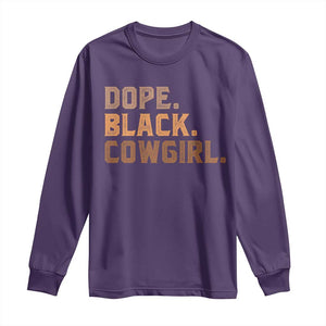 Dope Black Cowgirl Long Sleeve Shirt Black History Month African American TS10 Purple Print Your Wear