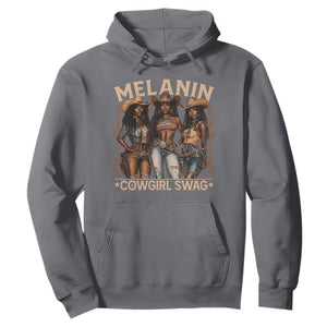 Melanin Cowgirls Hoodie Black History Month African Melanin Pride TS10 Charcoal Print Your Wear