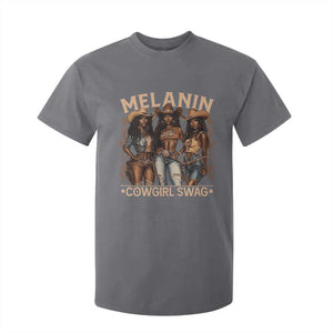 Melanin Cowgirls T Shirt For Kid Black History Month African Melanin Pride TS10 Charcoal Print Your Wear