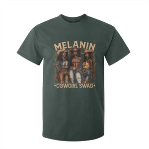 Melanin Cowgirls T Shirt For Kid Black History Month African Melanin Pride TS10 Dark Forest Green Print Your Wear