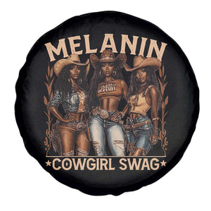 Melanin Cowgirls Spare Tire Cover Black History Month African Melanin Pride TS10 Print Your Wear