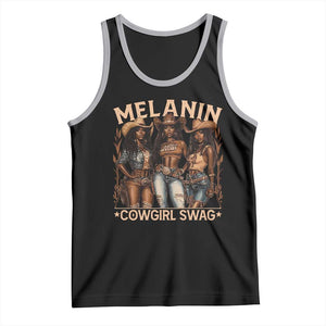 Melanin Cowgirls Tank Top Black History Month African Melanin Pride TS10 Black Athletic Heather Print Your Wear