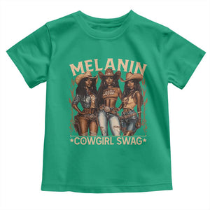Melanin Cowgirls Toddler T Shirt Black History Month African Melanin Pride TS10 Irish Green Print Your Wear