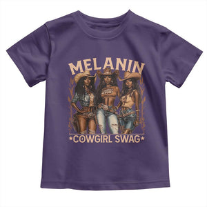 Melanin Cowgirls Toddler T Shirt Black History Month African Melanin Pride TS10 Purple Print Your Wear
