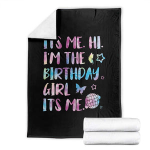 Its Me Hi Im The Birthday Girl Throw Blanket Tie Dye Colorful TS10 Black Print Your Wear