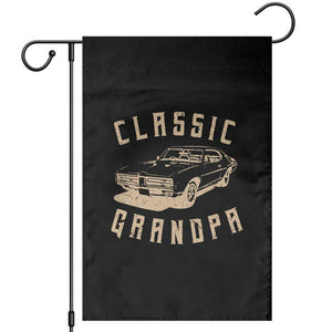 Funny Grandpa Classic Car Graphic Garden Flag TS10 Black Print Your Wear
