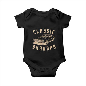 Funny Grandpa Classic Car Graphic Baby Onesie TS10 Black Print Your Wear