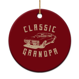 Funny Grandpa Classic Car Graphic Ceramic Ornament TS10 1pc Red Print Your Wear
