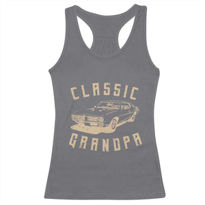 Funny Grandpa Classic Car Graphic Racerback Tank Top TS10 Charcoal Print Your Wear