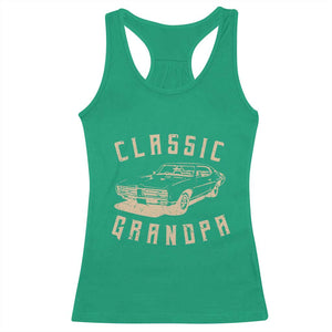 Funny Grandpa Classic Car Graphic Racerback Tank Top TS10 Irish Green Print Your Wear