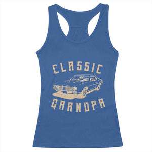 Funny Grandpa Classic Car Graphic Racerback Tank Top TS10 Royal Blue Print Your Wear