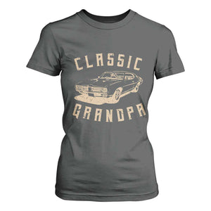 Funny Grandpa Classic Car Graphic T Shirt For Women TS10 Dark Heather Print Your Wear