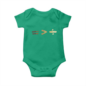 Equality Is Better than Division Baby Onesie Equal Rights Math Symbol TS10 Irish Green Print Your Wear