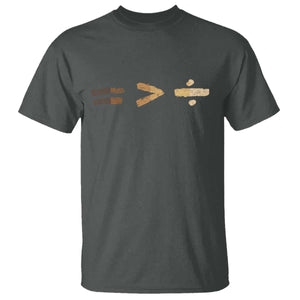 Equality Is Better than Division T Shirt Equal Rights Math Symbol TS10 Dark Heather Print Your Wear