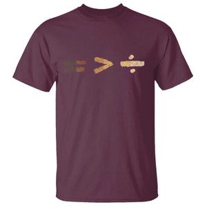 Equality Is Better than Division T Shirt Equal Rights Math Symbol TS10 Maroon Print Your Wear