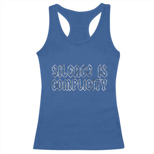 Silence Is Complicity Racerback Tank Top Political Resist Protest TS10 Royal Blue Print Your Wear