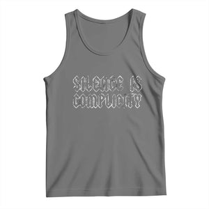 Silence Is Complicity Tank Top Political Resist Protest TS10 Black Heather Print Your Wear