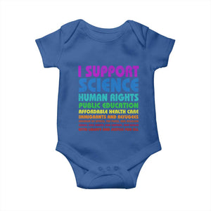 I Support Progressive Liberal Democratic Causes Protest Baby Onesie TS10 Royal Blue Print Your Wear