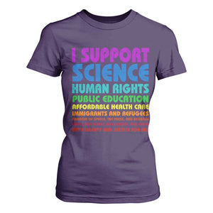 I Support Progressive Liberal Democratic Causes Protest T Shirt For Women TS10 Purple Print Your Wear