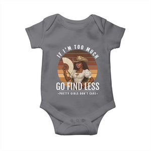 Black History African Melanin Cowgirl Baby Onesie Country Girls African American Western Tribute TS10 Charcoal Print Your Wear