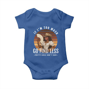 Black History African Melanin Cowgirl Baby Onesie Country Girls African American Western Tribute TS10 Royal Blue Print Your Wear