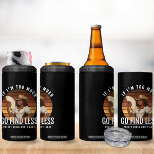 Black History African Melanin Cowgirl 4 in 1 Can Cooler Tumbler Country Girls African American Western Tribute TS10 Print Your Wear
