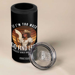 Black History African Melanin Cowgirl 4 in 1 Can Cooler Tumbler Country Girls African American Western Tribute TS10 Print Your Wear