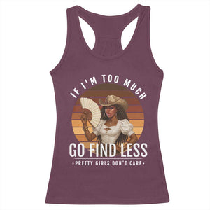 Black History African Melanin Cowgirl Racerback Tank Top Country Girls African American Western Tribute TS10 Maroon Print Your Wear