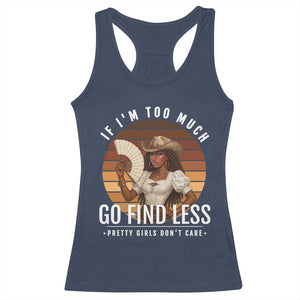 Black History African Melanin Cowgirl Racerback Tank Top Country Girls African American Western Tribute TS10 Navy Print Your Wear