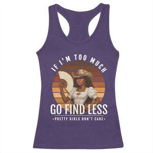 Black History African Melanin Cowgirl Racerback Tank Top Country Girls African American Western Tribute TS10 Purple Print Your Wear