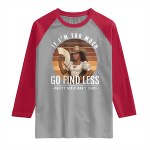 Black History African Melanin Cowgirl Raglan Shirt Country Girls African American Western Tribute TS10 Sport Gray Red Print Your Wear
