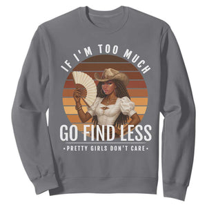 Black History African Melanin Cowgirl Sweatshirt Country Girls African American Western Tribute TS10 Charcoal Print Your Wear