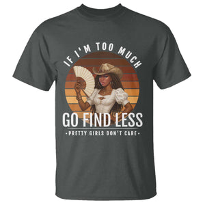 Black History African Melanin Cowgirl T Shirt Country Girls African American Western Tribute TS10 Dark Heather Print Your Wear