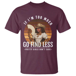 Black History African Melanin Cowgirl T Shirt Country Girls African American Western Tribute TS10 Maroon Print Your Wear