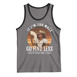 Black History African Melanin Cowgirl Tank Top Country Girls African American Western Tribute TS10 Deep Heather Black Print Your Wear