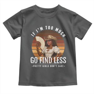 Black History African Melanin Cowgirl Toddler T Shirt Country Girls African American Western Tribute TS10 Dark Heather Print Your Wear