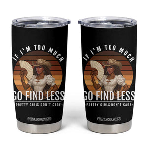 Black History African Melanin Cowgirl Tumbler Cup Country Girls African American Western Tribute TS10 Black Print Your Wear