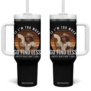 Black History African Melanin Cowgirl Tumbler With Handle Country Girls African American Western Tribute TS10 One Size: 40 oz Black Print Your Wear