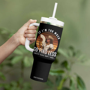 Black History African Melanin Cowgirl Tumbler With Handle Country Girls African American Western Tribute TS10 Print Your Wear